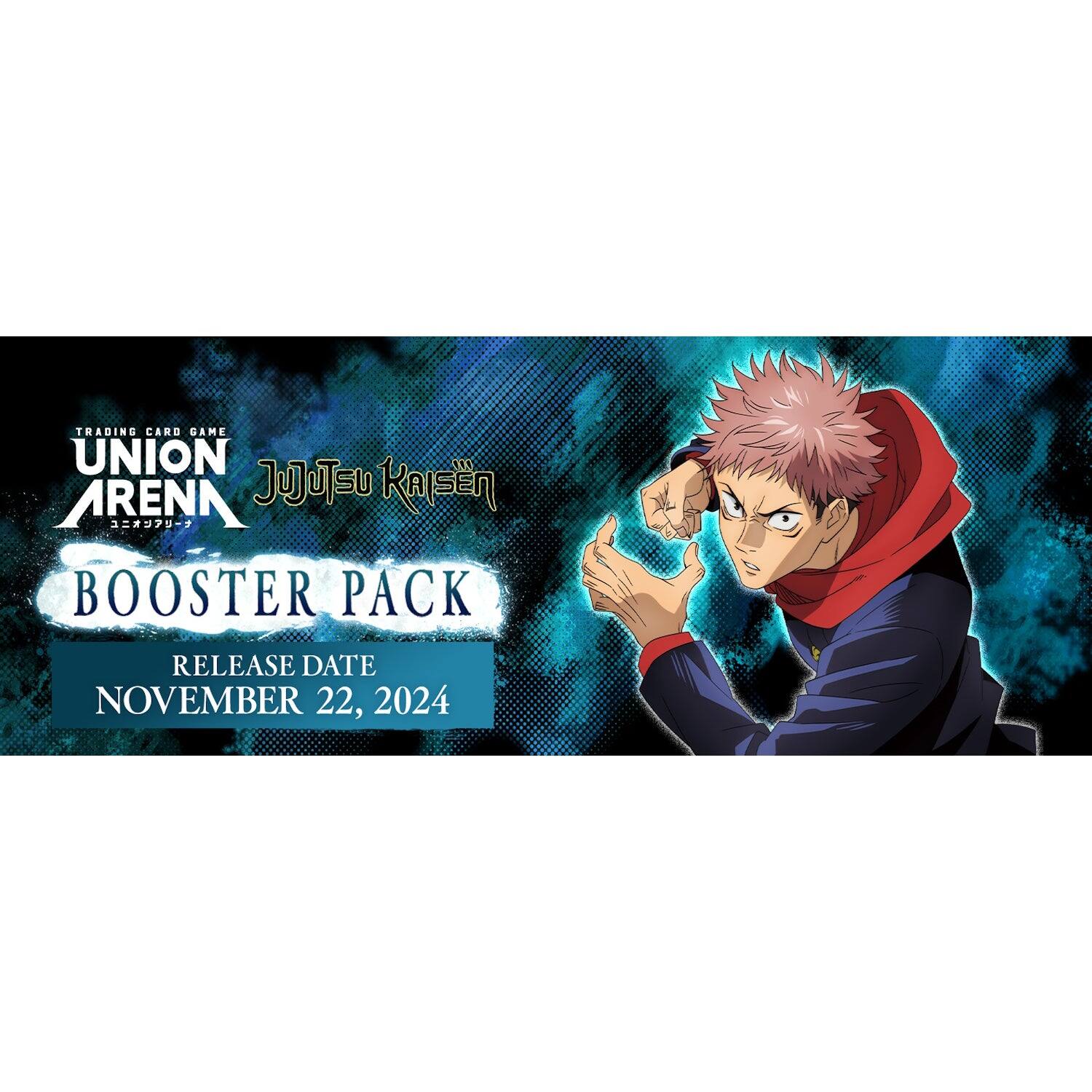 TRADING CARD GAME UNION ARENA JUJUTSU KAISEN BOOSTER PACK RELEASE DATE NOVEMBER 22, 2024