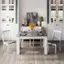 Angle. Costway - Dining Table 47 Inch Kitchen Dining Table Rectangular for Small Space - Dark Gray.