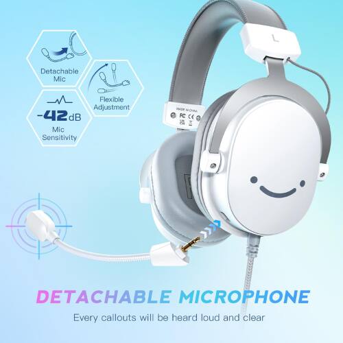 Detachable Mic Flexible Adjustment  
-42 dB Mic Sensitivity  
MADE in CHINA  
FC CE  
DETACHABLE MICROPHONE  
Every callouts will be heard loud and clear