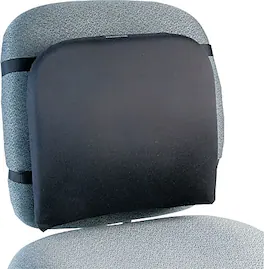 Kensington - Memory Foam Back Rest Support, Adjustable Straps - Black