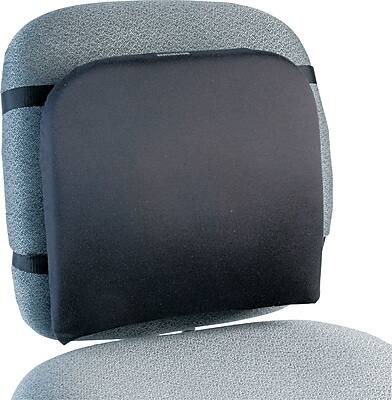 Front. Kensington - Memory Foam Back Rest Support, Adjustable Straps, Black - Black.