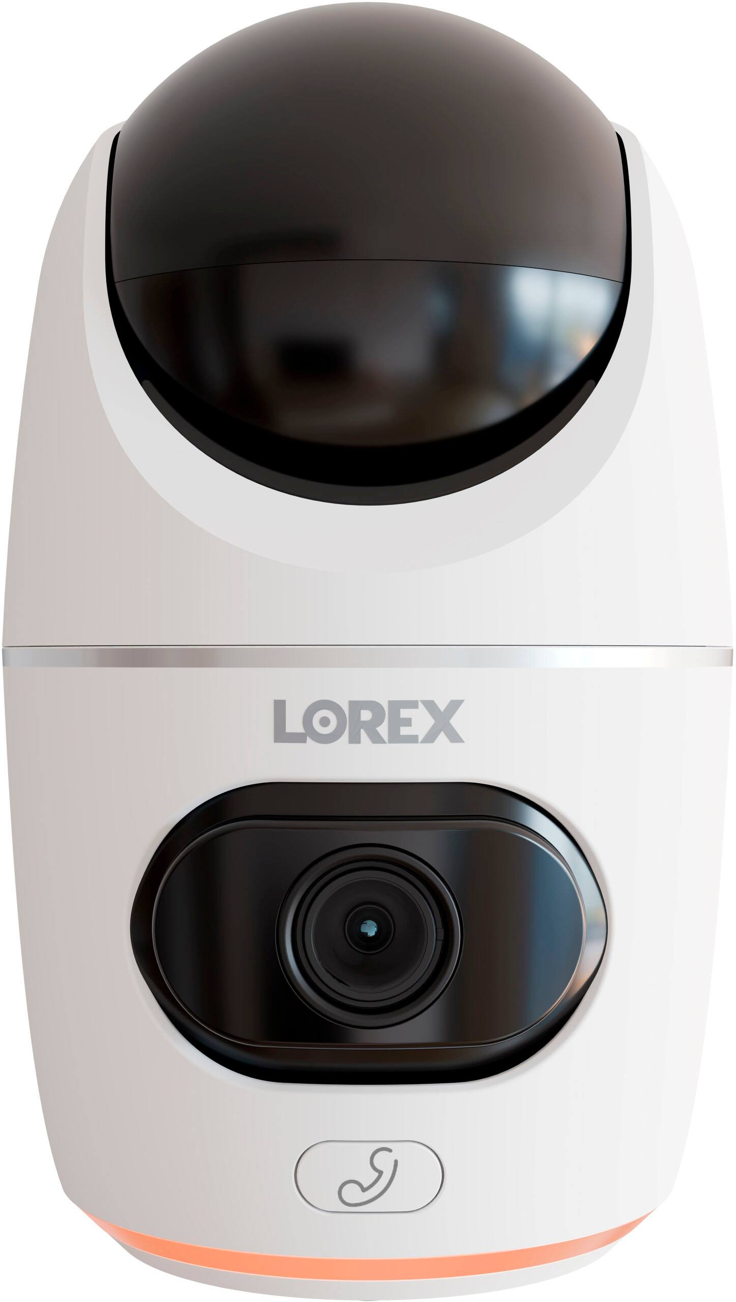 Alt View 18. Lorex - 2K Dual Lens Indoor Pan-Tilt Wi-Fi Security Camera - White.