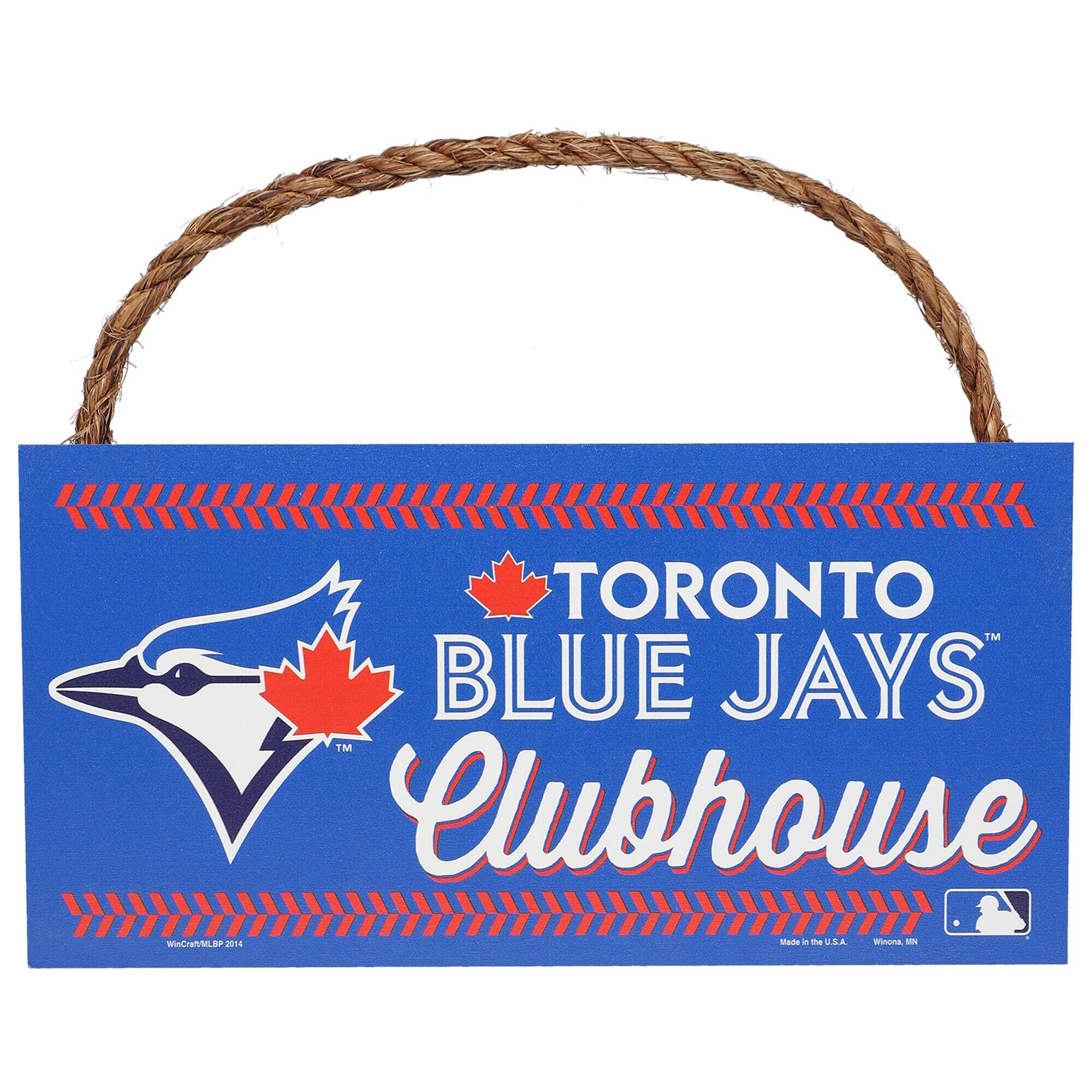 Toronto Blue Jays 5" x 10" Rope Wood Sign