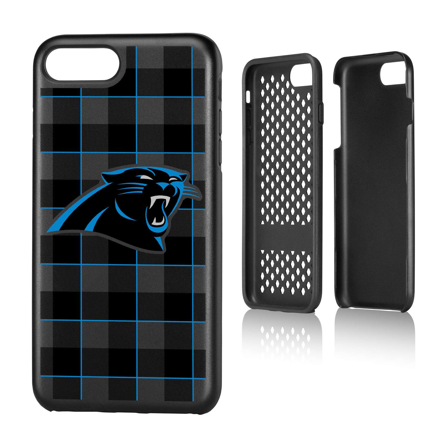 Alt View 3. Keyscaper - Carolina Panthers iPhone Rugged Plaid Design Case - 13 Pro - Multicolor.