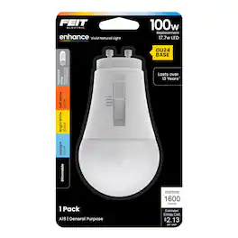 FEIT ELECTRIC - Feit A21 GU24 LED Bulb Adjustable White 100 Watt Equivalence 1 pk