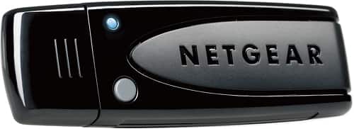 NETGEAR - RangeMax IEEE 802.11n USB - Wi-Fi Adapter - Black - Larger Front