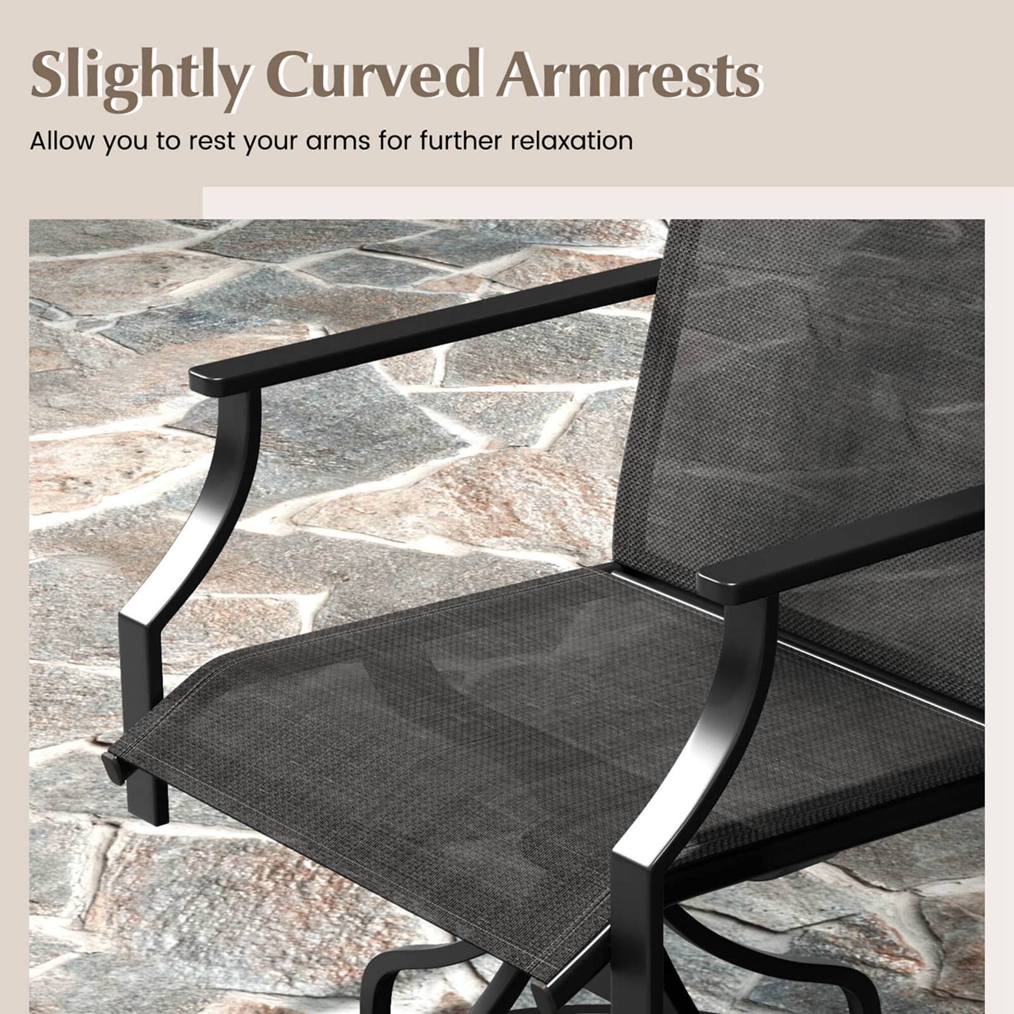 Slightly Curved Armrests Allow You to Rest Your Arms for Further Relaxation