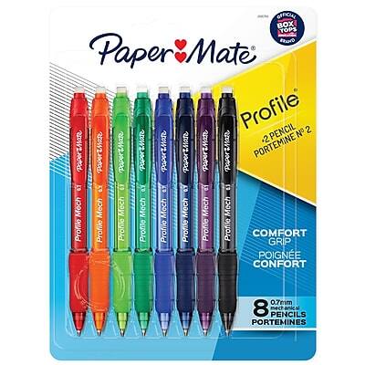 Paper Mate - Profile Mech Mechanical Pencil, 0.7mm, #2 Medium Lead, 8/Pack - Black
