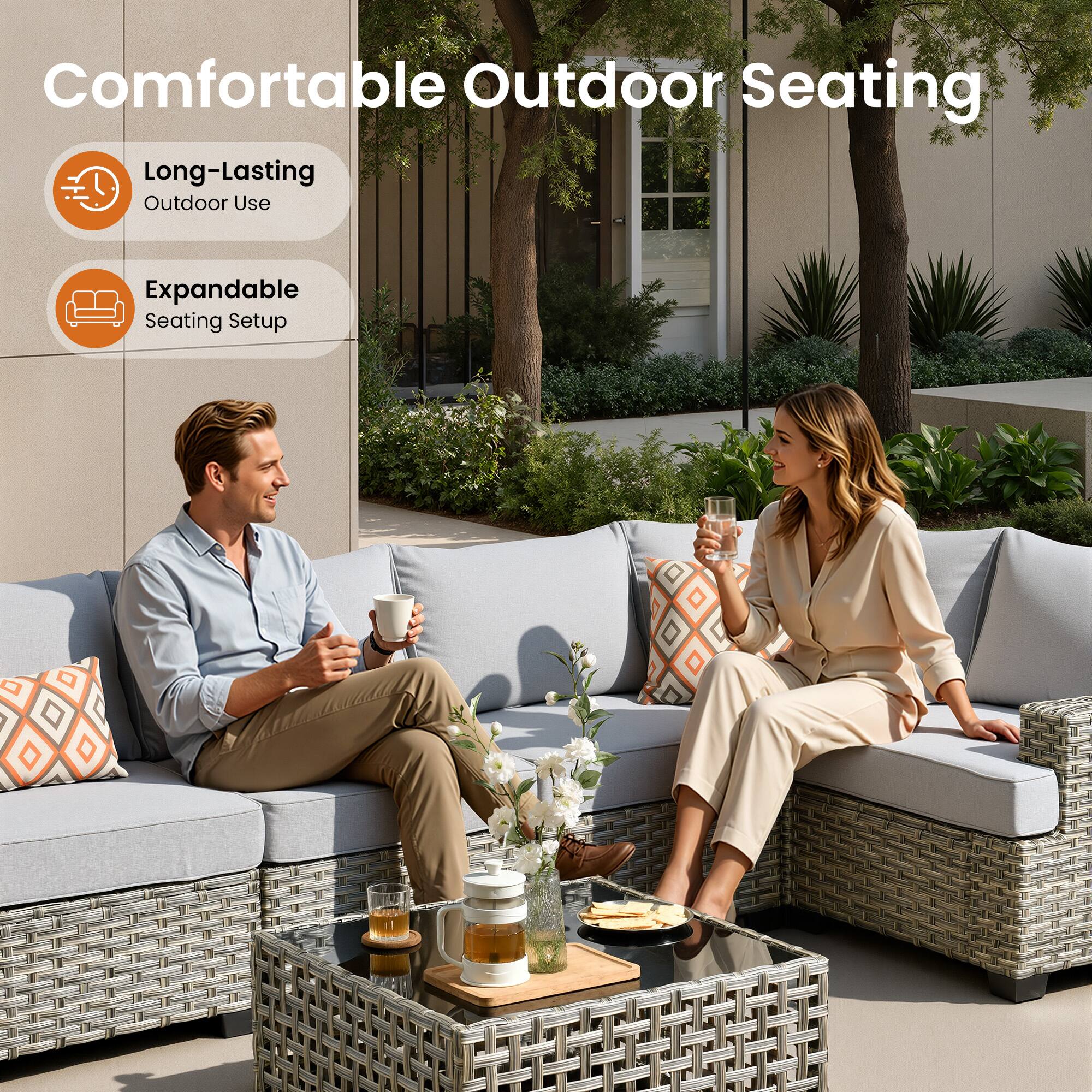 Comfortable Outdoor Seating

- Long-Lasting Outdoor Use
- Expandable Seating Setup