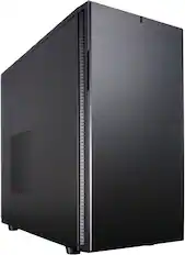 Front. Fractal Design - Define R5 Black Silent ATX Mid-Tower PC Case - Black.