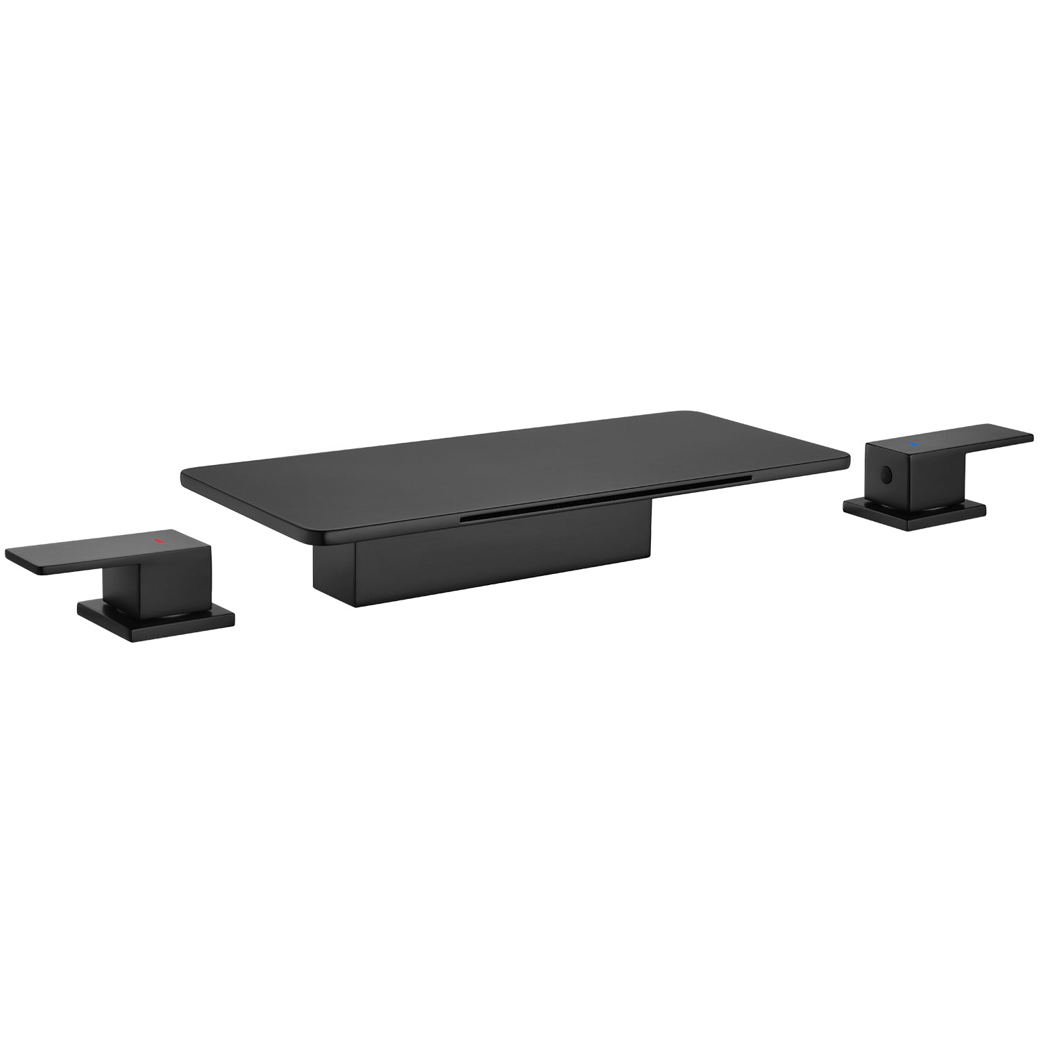 Front. Boyel Living - Black Faucet SUS304 Waterfall Spout cUPC Quick Connect Temporary Shelf - Matte Black.