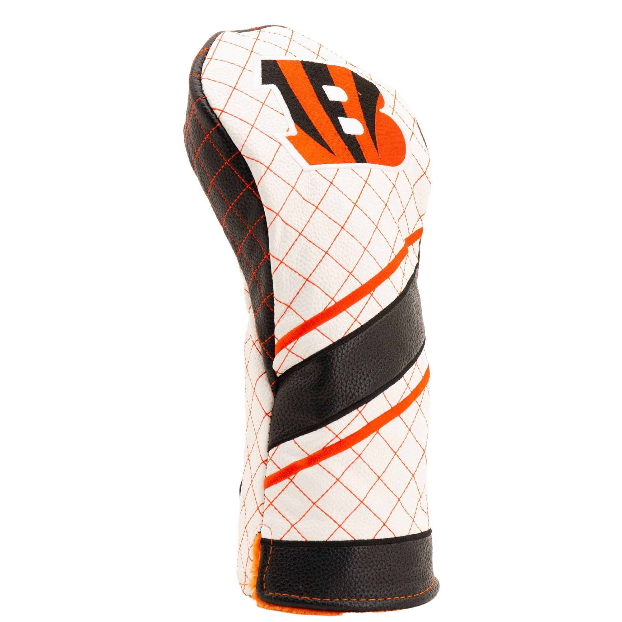 Alt View 2. Team Golf - Cincinnati Bengals Striped Quilted Driver Headcover - Multicolor.