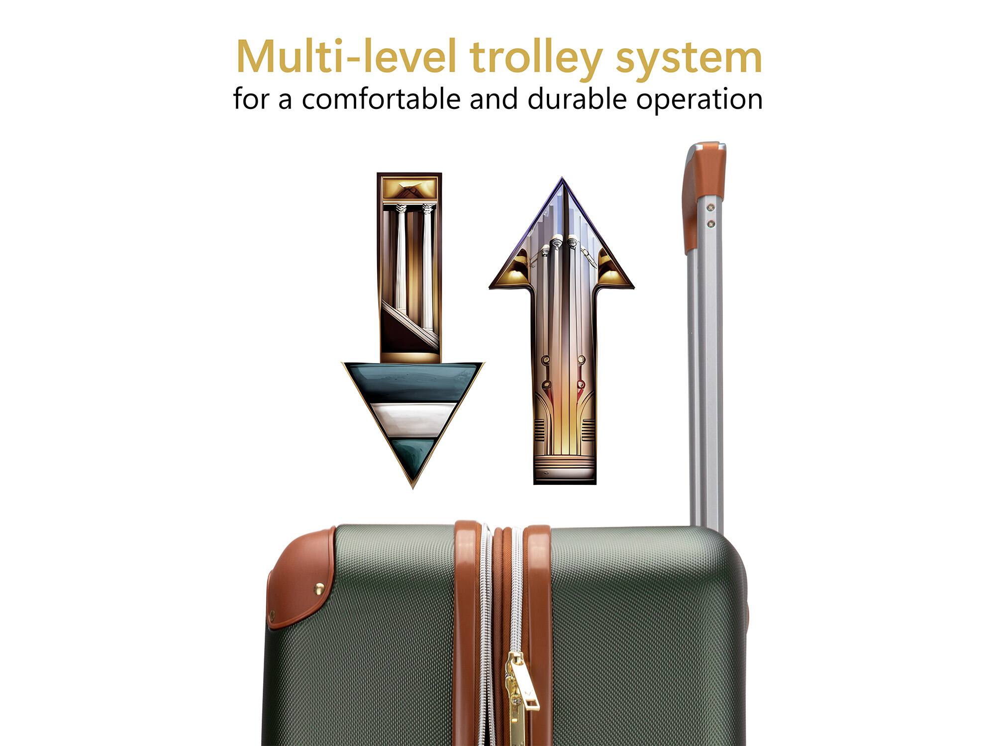 Multi-level trolley system for a comfortable and durable operation