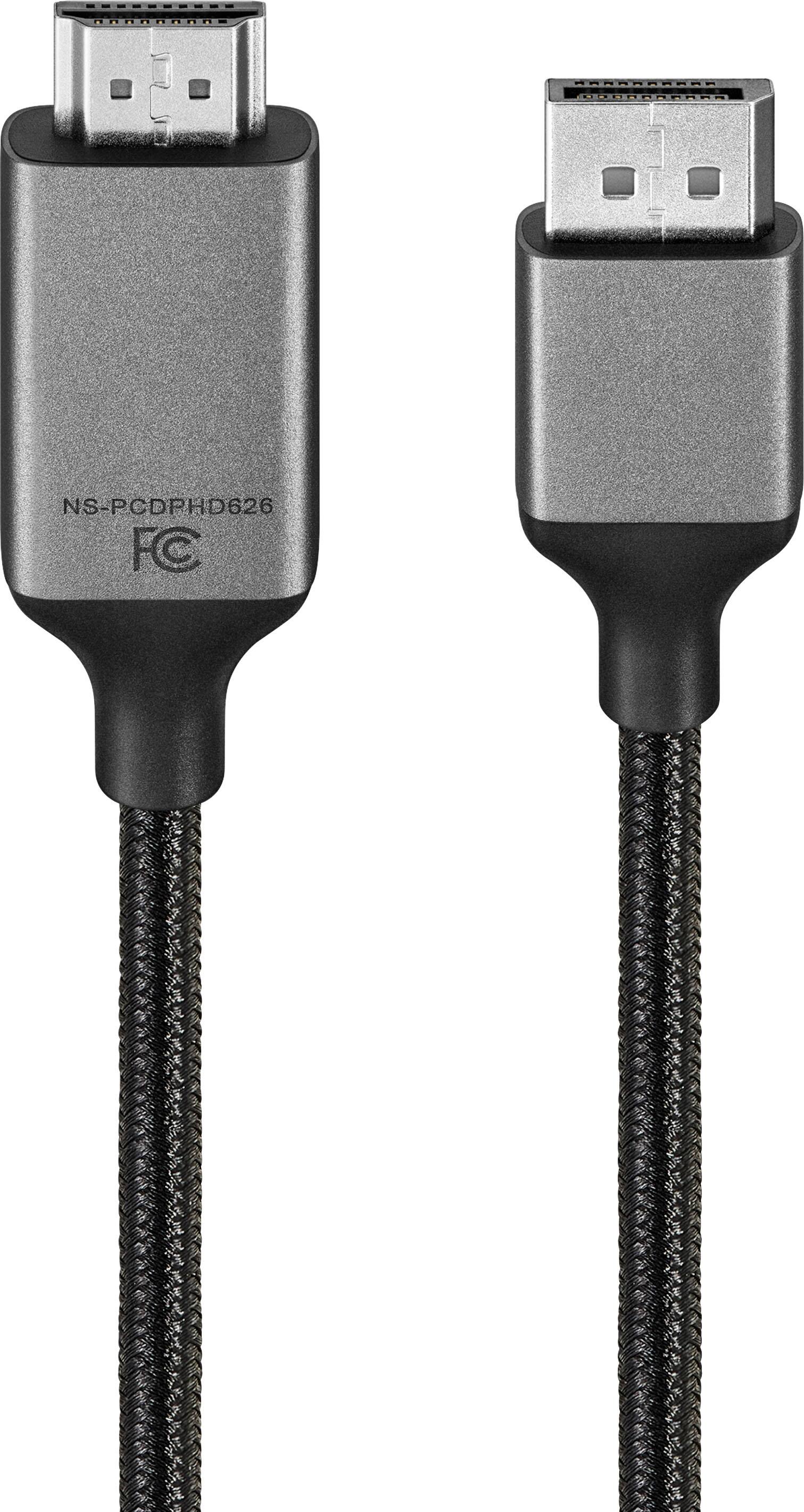 Alt View 11. Insignia™ - 6 ft. DisplayPort to HDMI Cable - Black.