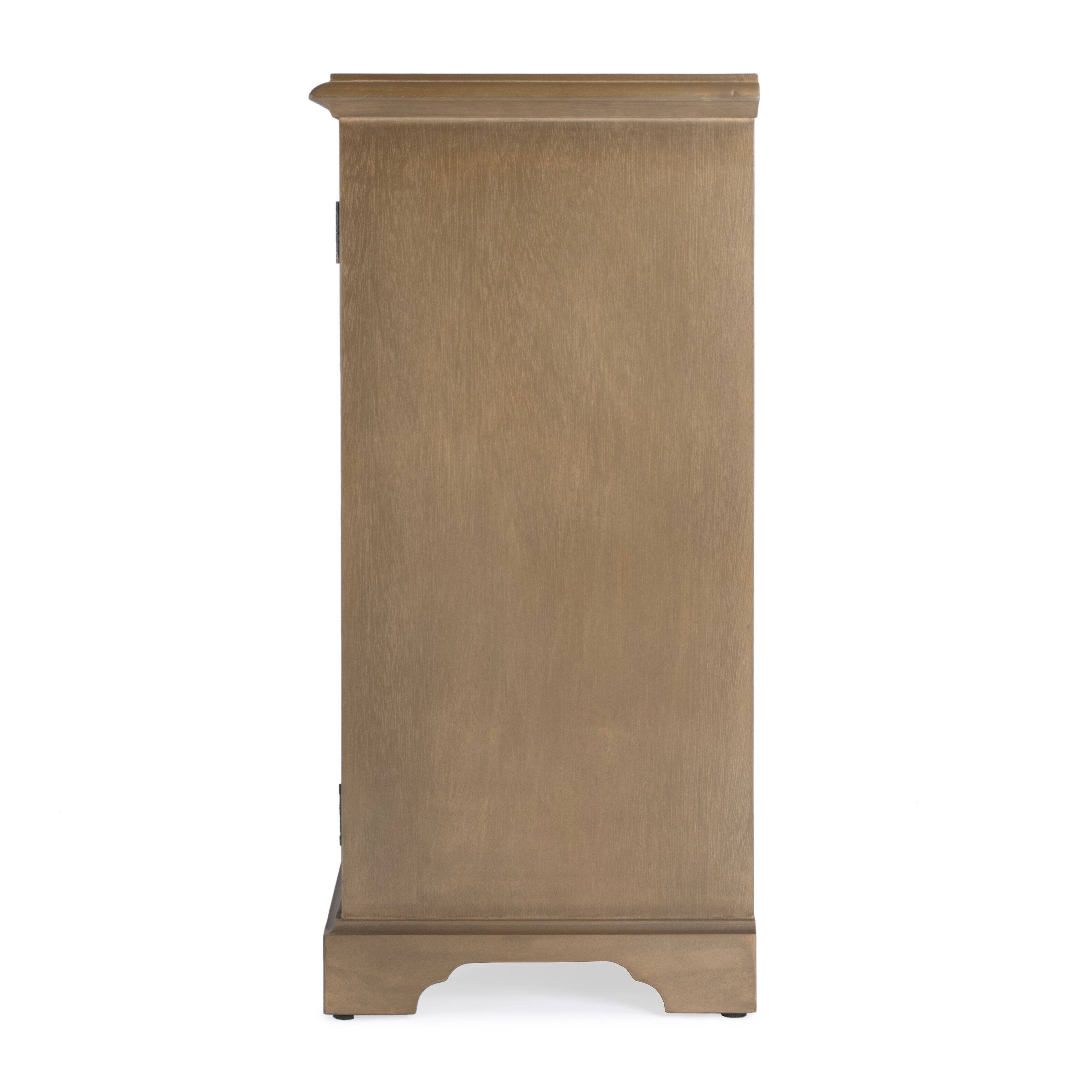 Alt View 3. Butler Specialty - Lee 31 in. W Rectangular Wood and Glass 2 Door Accent Storage Cabinet - Light Brown.