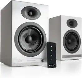 Audioengine - HD5 150W Bluetooth Home Theater Speakers with aptX-HD - Hi-Gloss Piano White