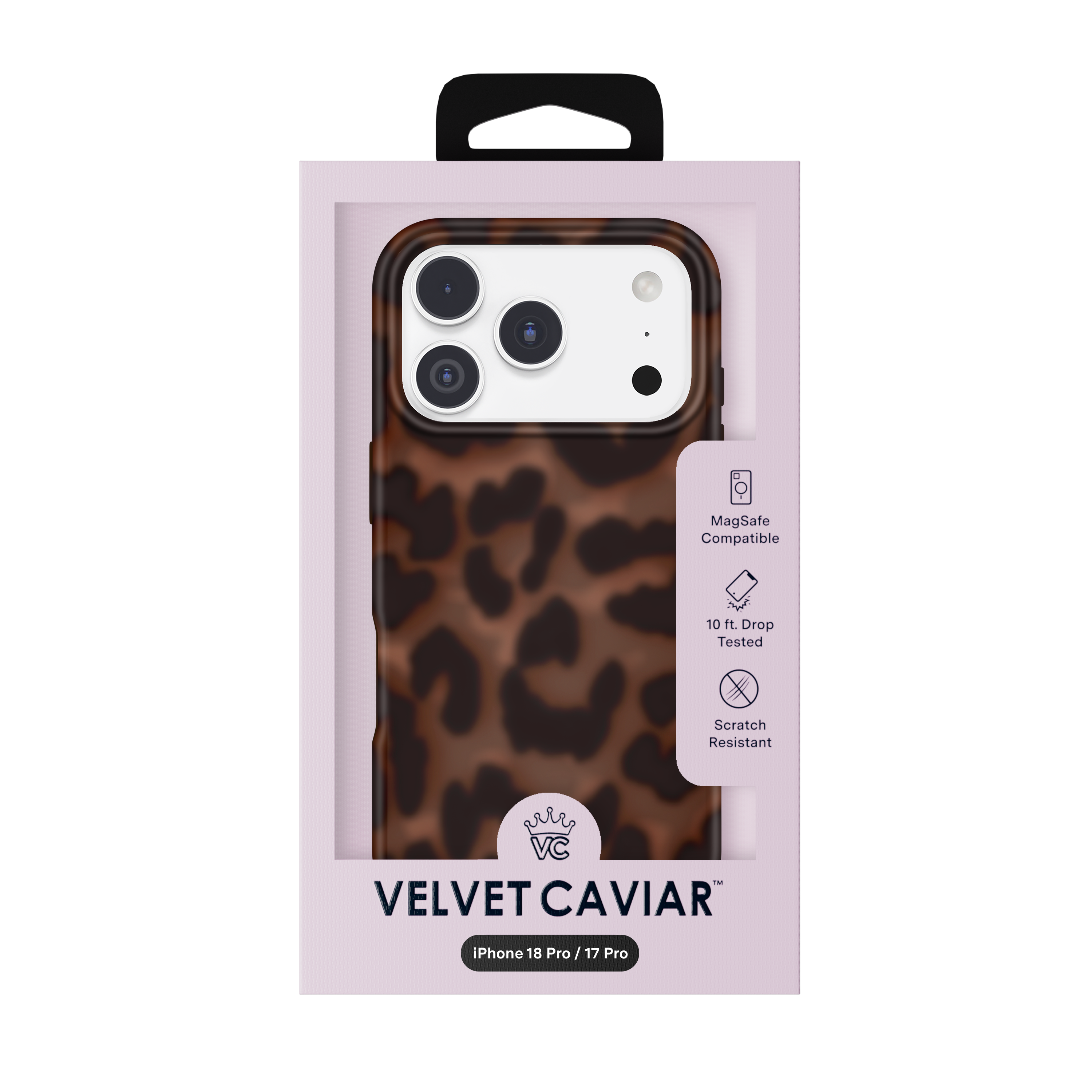 MagSafe Compatible  
10 ft. Drop Tested  
Scratch Resistant  
VELVET CAVIAR  
iPhone 18 Pro / 17 Pro