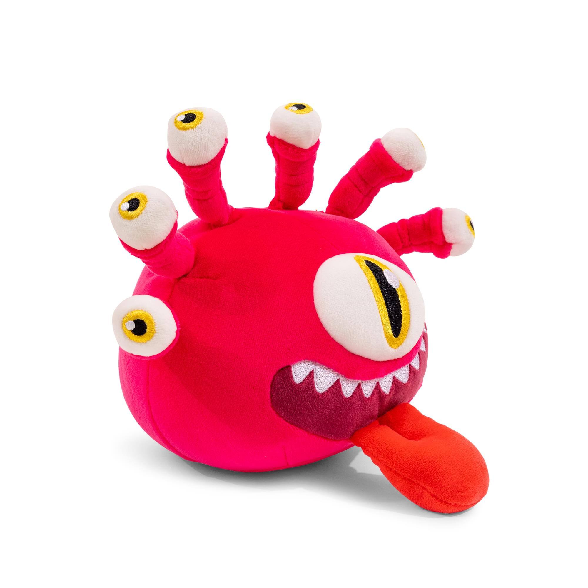Alt View 1. Toynk - Eyeball Overlord 8-Inch Collector Plush - Red.