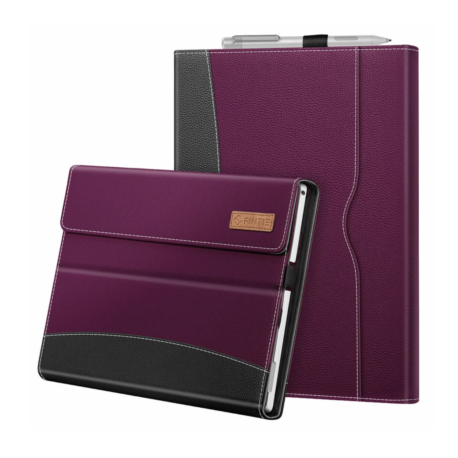 Stock Preferred - Premium PU Leather Folio Case for Microsoft Surface Pro 7 - Purple