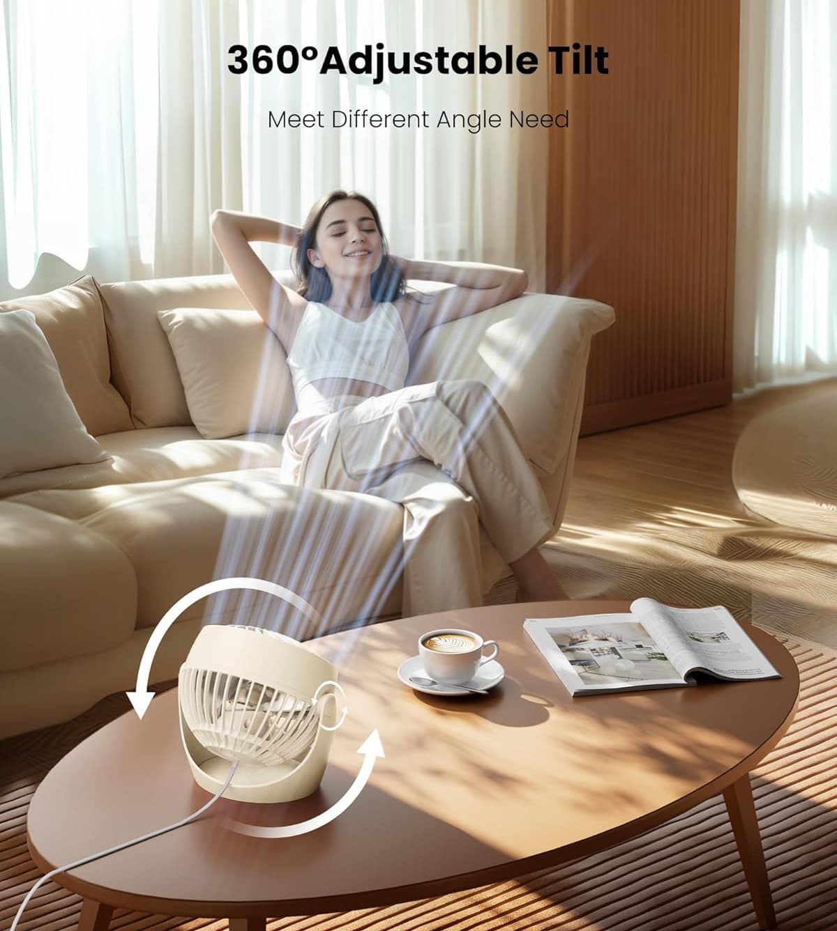 360° Adjustable Tilt  
Meet Different Angle Need