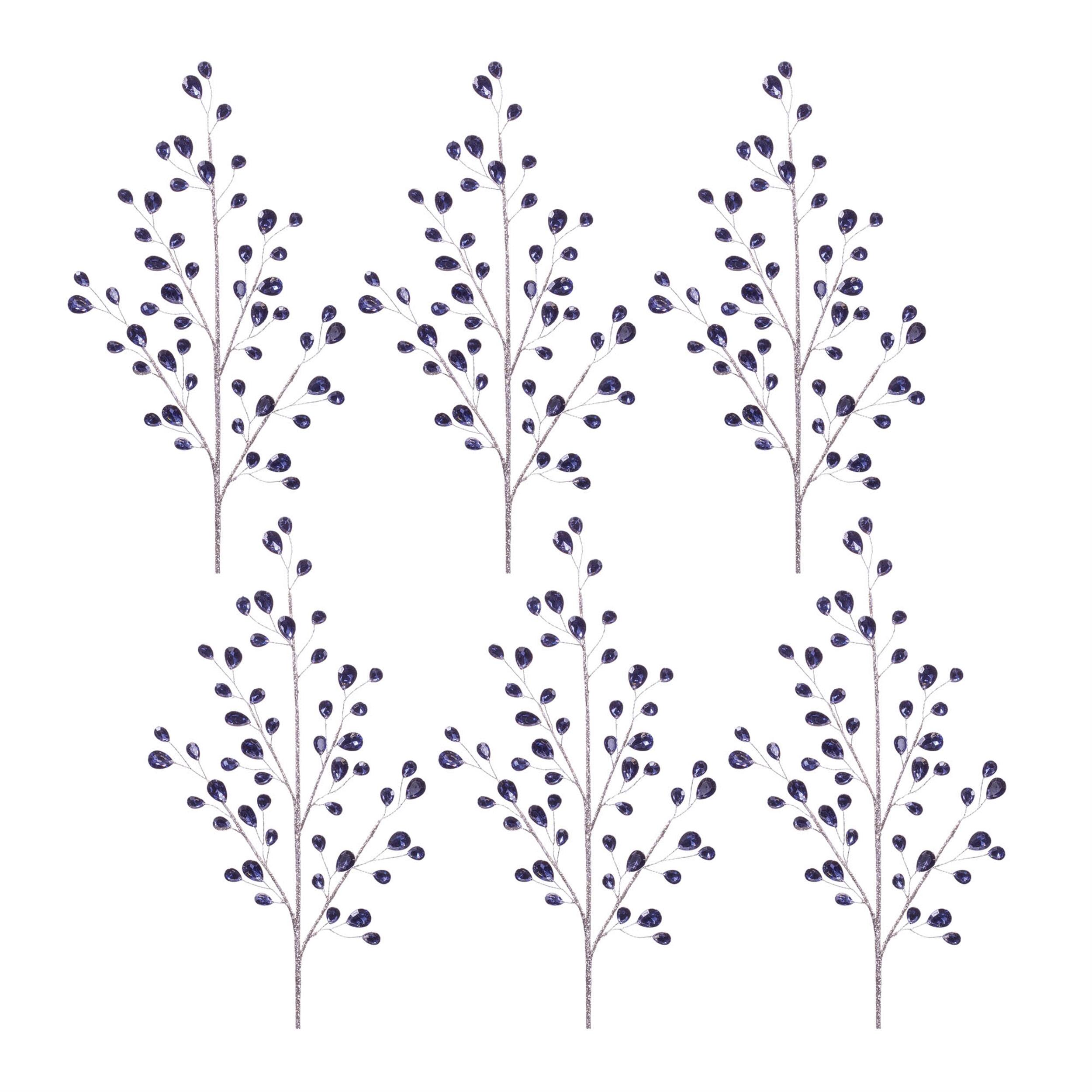 Left. BreeBe - Jewel Bead Spray (Set of 6) - Blue, Gray.