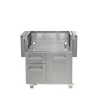 Coyote Outdoor Living - cart for 30" Flat Top Grill - Stainless Steel - Front_Zoom