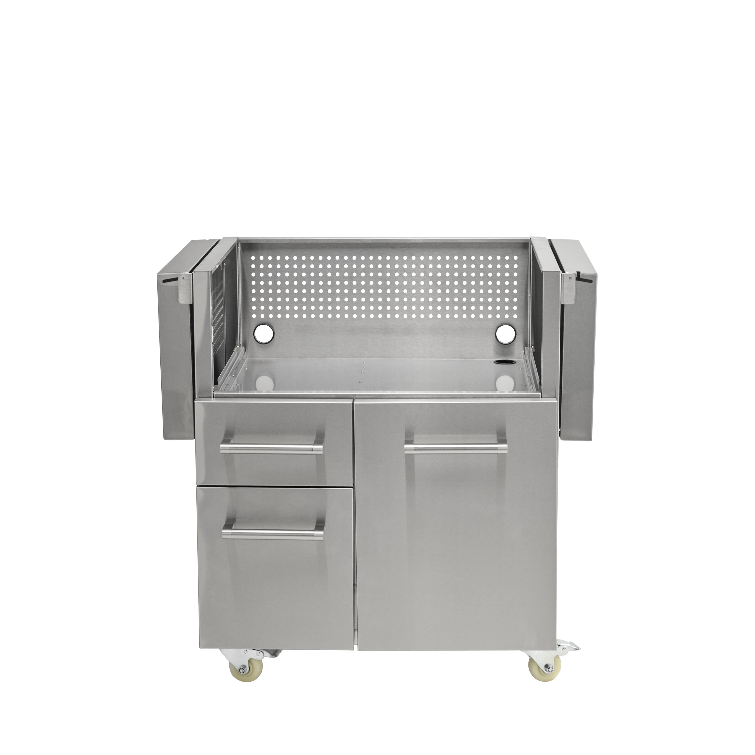 Coyote Outdoor Living - cart for 30" Flat Top Grill - Stainless Steel