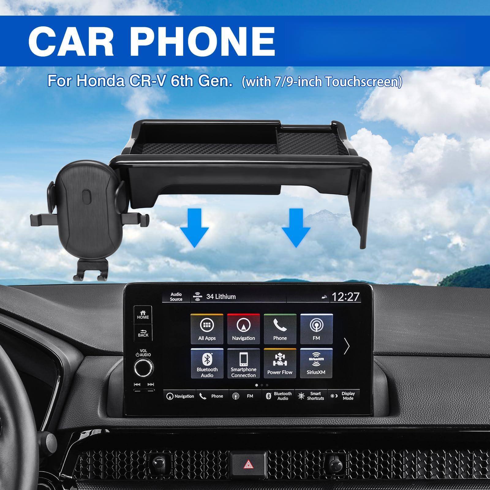 CAR PHONE  
For Honda CR-V 6th Gen. (with 7/9-inch Touchscreen)  

Aude Source 34 Lithium  
12:27  

HOMME DACE  
All Apps Navigation Phone FM  
VER CAUDIO HH Bluetooth Smartphone Power Flow Audio Connection  

MXruhl - IH Navigattion Phone FM Bluetooth I Audo Smart Display * 3 Shortcuts Mode