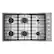 Angle. JennAir - 36" Gas Cooktop - Stainless steel.