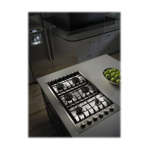 Alt View 14. JennAir - 36" Gas Cooktop - Stainless steel.