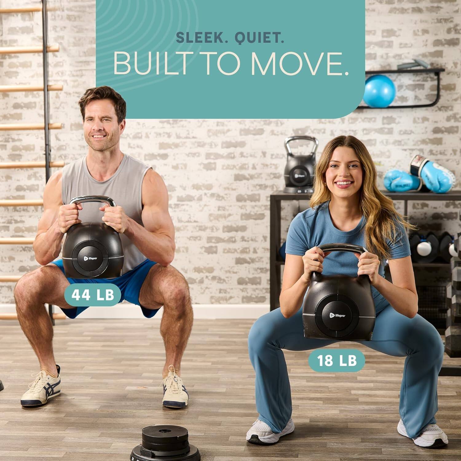 SLEEK. QUIET. BUILT TO MOVE.  
44 LB  
18 LB