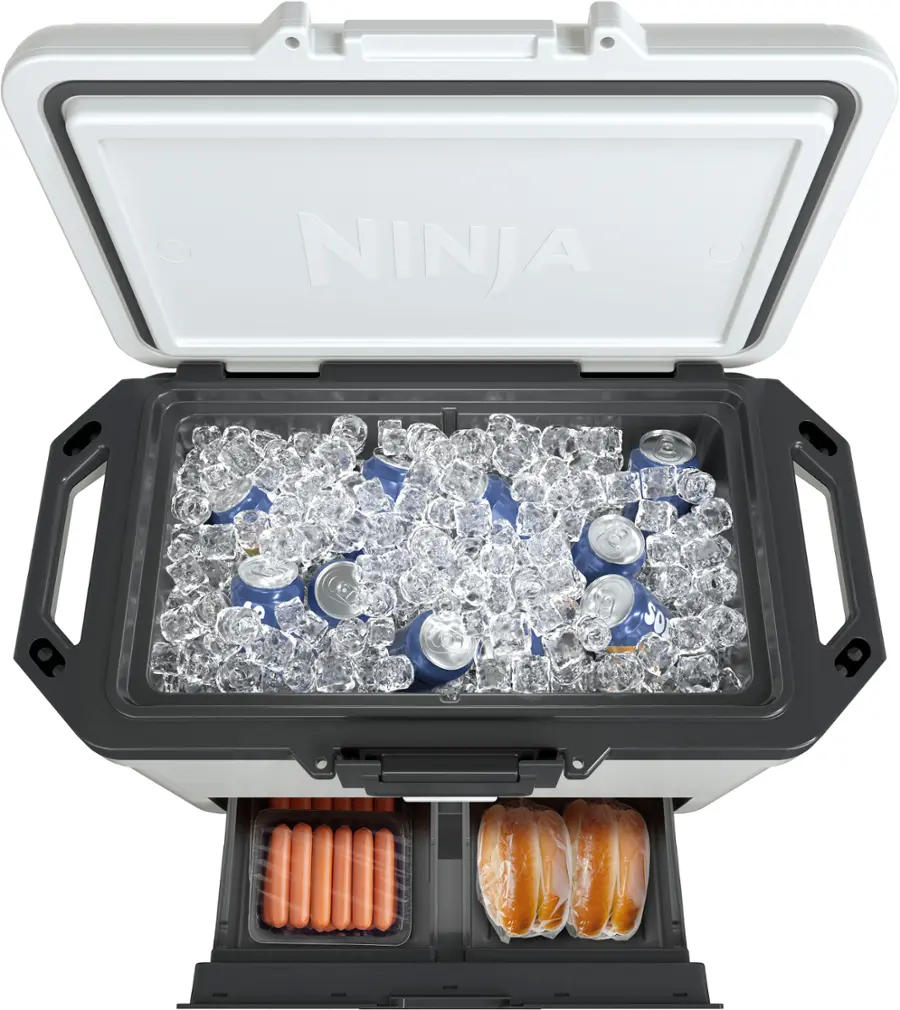 Alt View 20. Ninja - FrostVault 50qt Hard Cooler with Dry Zone - Cloud White.