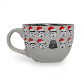Silver Buffalo - Star Wars Darth Vader Holiday Empire Ceramic Soup Mug | Holds 24 Ounces - Gray
