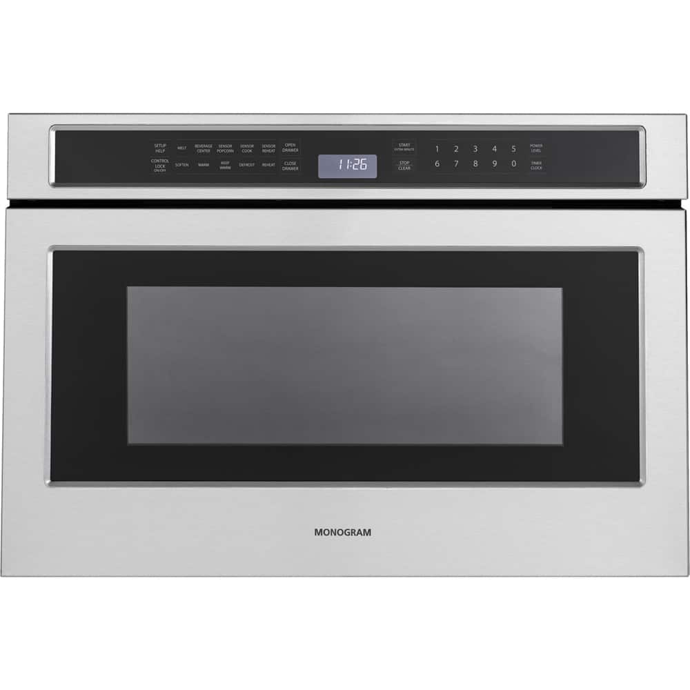 Front. Monogram - 1.2 Cu. Ft. Built-In Microwave - Stainless Steel.