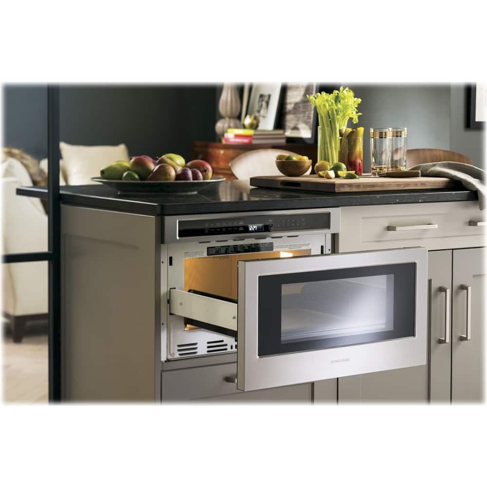 Alt View 13. Monogram - 1.2 Cu. Ft. Built-In Microwave - Stainless Steel.