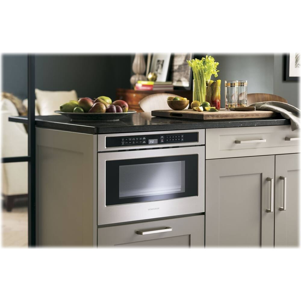 Alt View 14. Monogram - 1.2 Cu. Ft. Built-In Microwave - Stainless Steel.