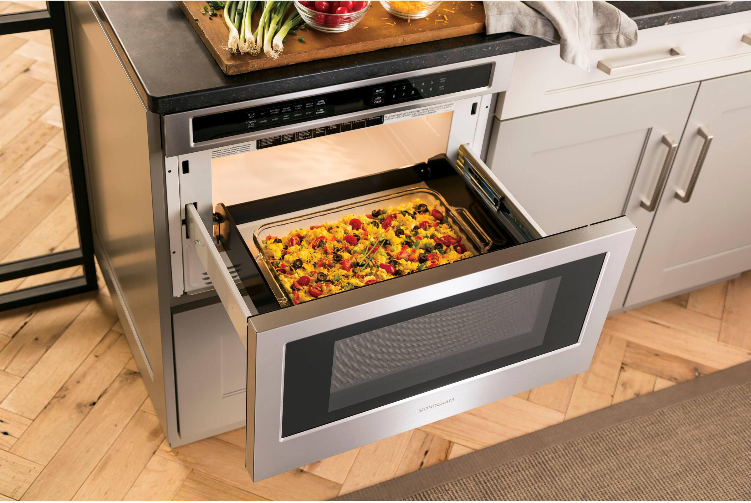 Alt View 18. Monogram - 1.2 Cu. Ft. Built-In Microwave - Stainless Steel.