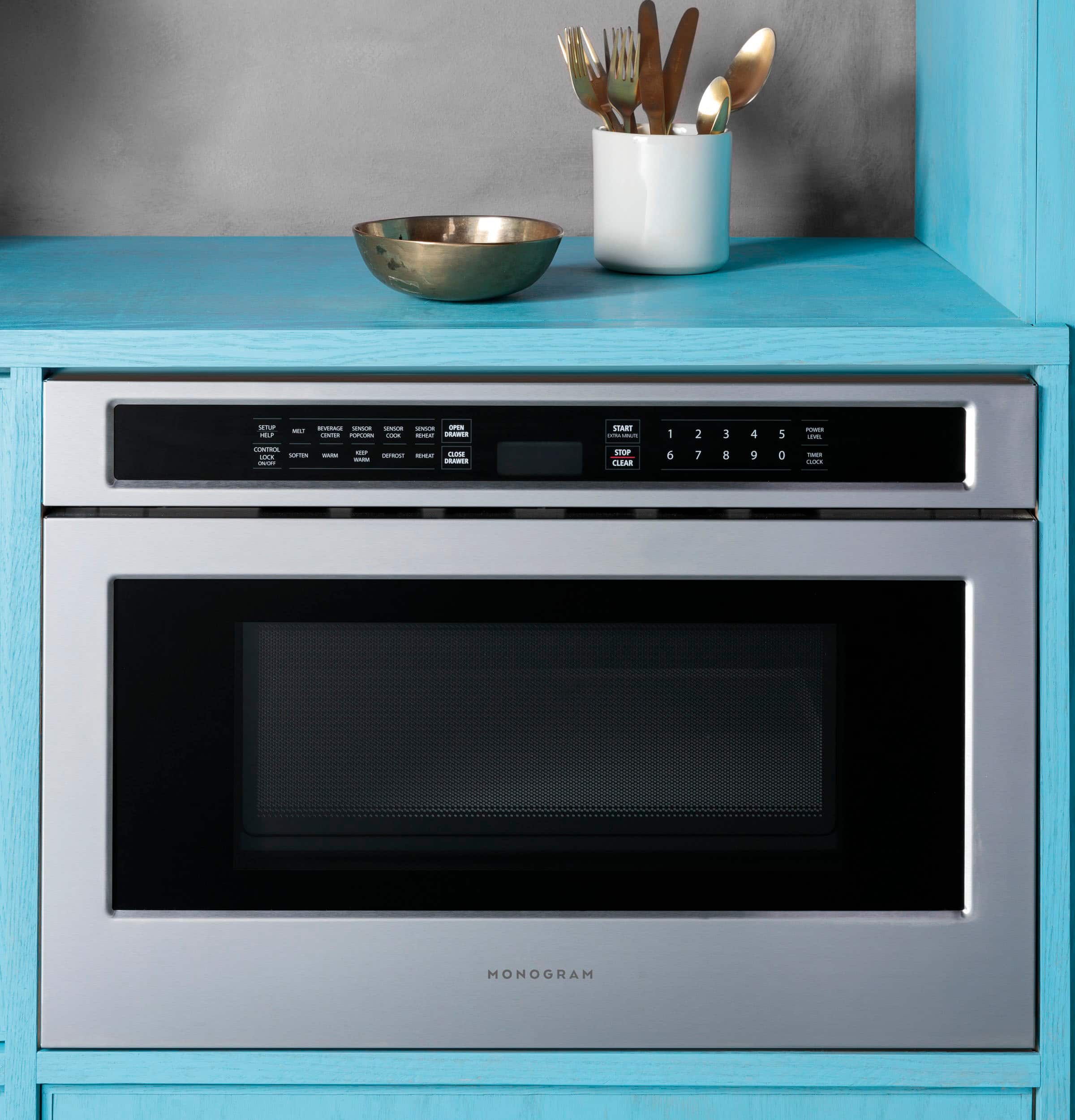 Alt View 21. Monogram - 1.2 Cu. Ft. Built-In Microwave - Stainless Steel.