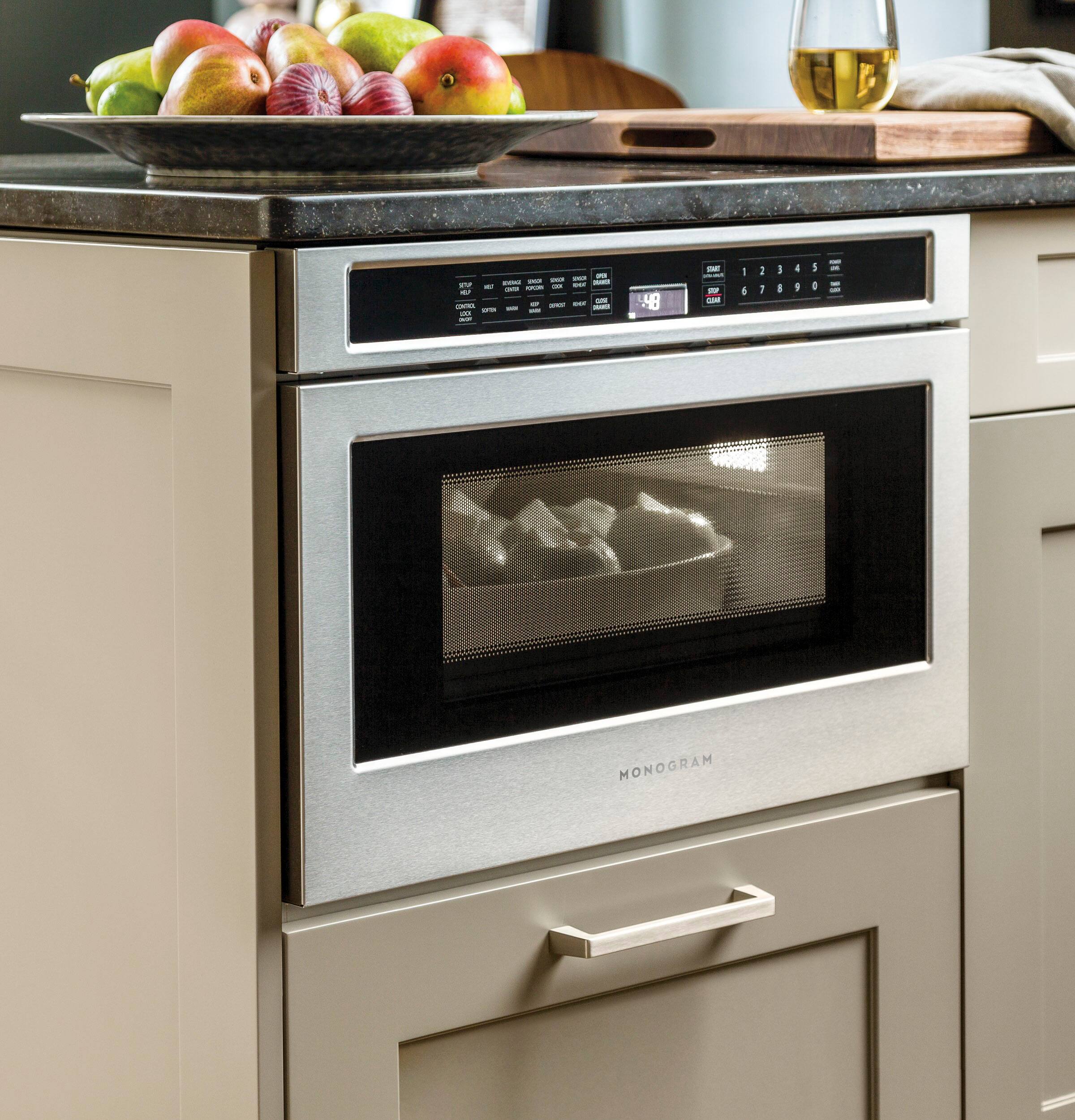 Alt View 26. Monogram - 1.2 Cu. Ft. Built-In Microwave - Stainless Steel.