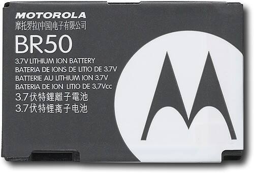 Front Standard. Motorola - Rechargeable Lithium-Ion Battery for Select Motorola Cell Phones.