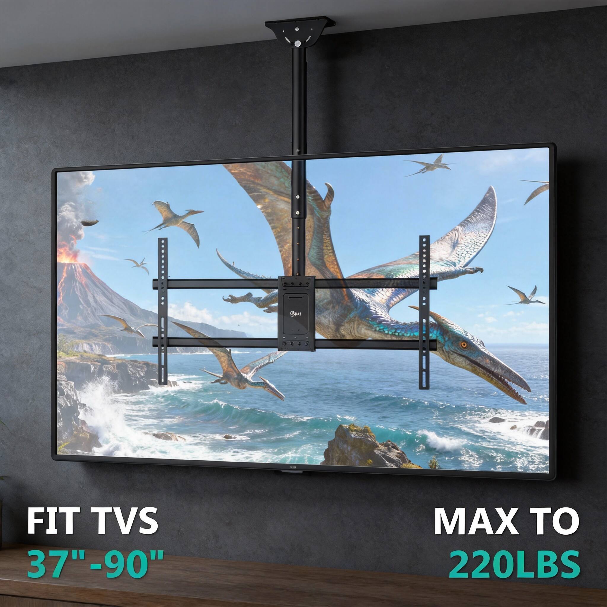 FIT TVS 37" - 90"  
MAX TO 220LBS