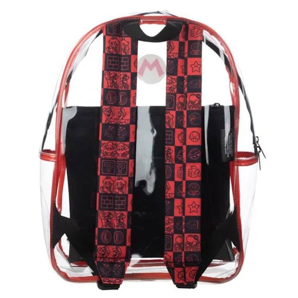 Alt View 2. Super Mario Bros. - Super Mario Transparent Backpack Clear 16" School Bag - Multicolored.