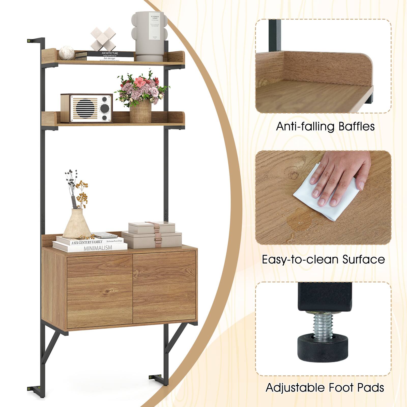 - ACCTUM - Anti-falling Baffles  
- Easy-to-clean Surface  
- Adjustable Foot Pads