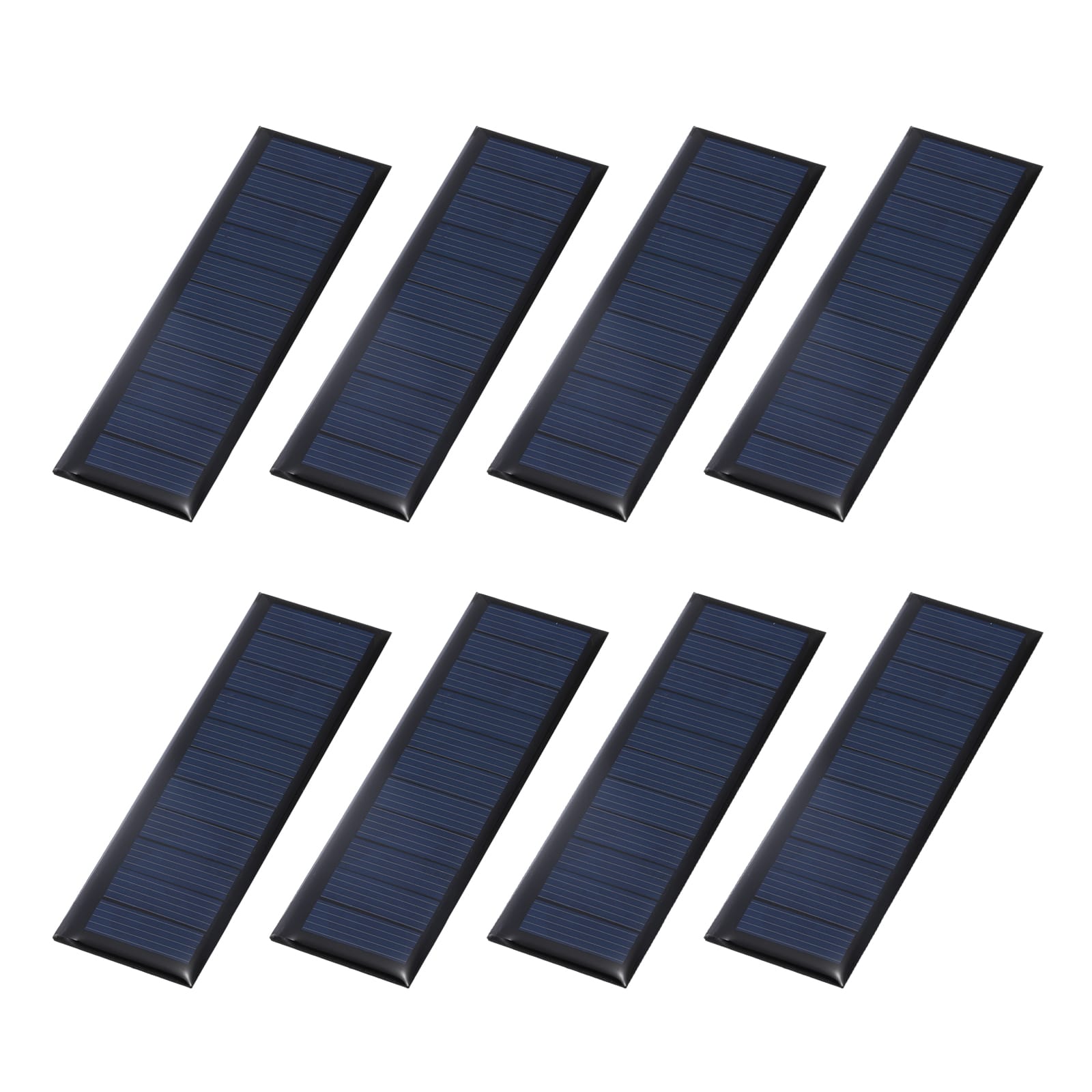 Unique Bargains - 8pcs 5.5V 0.385W 70mA Mini Solar Panels, Small Solar PV Cells for DIY Electric Toy Materials Kits - Black