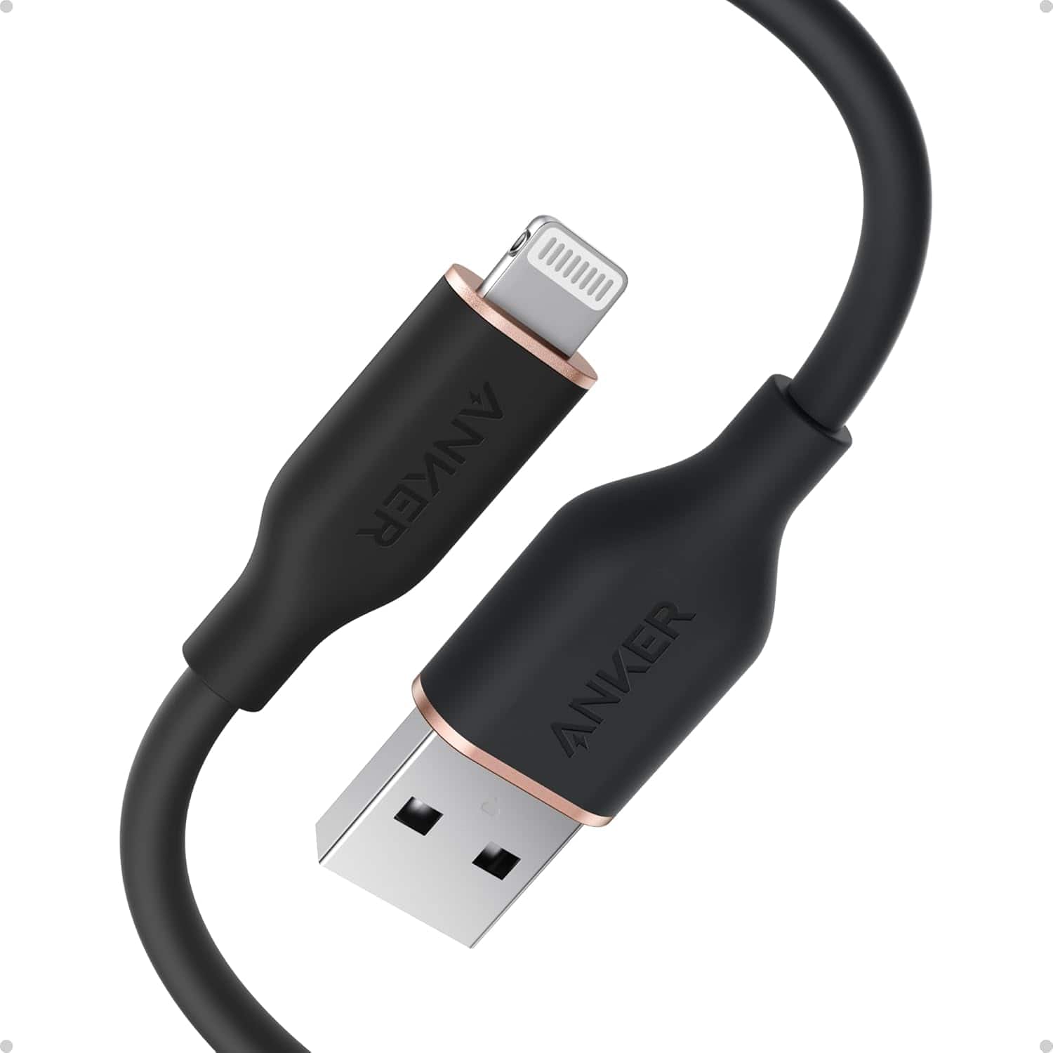 Anker - Flow USB A to Lightning Cable - Black