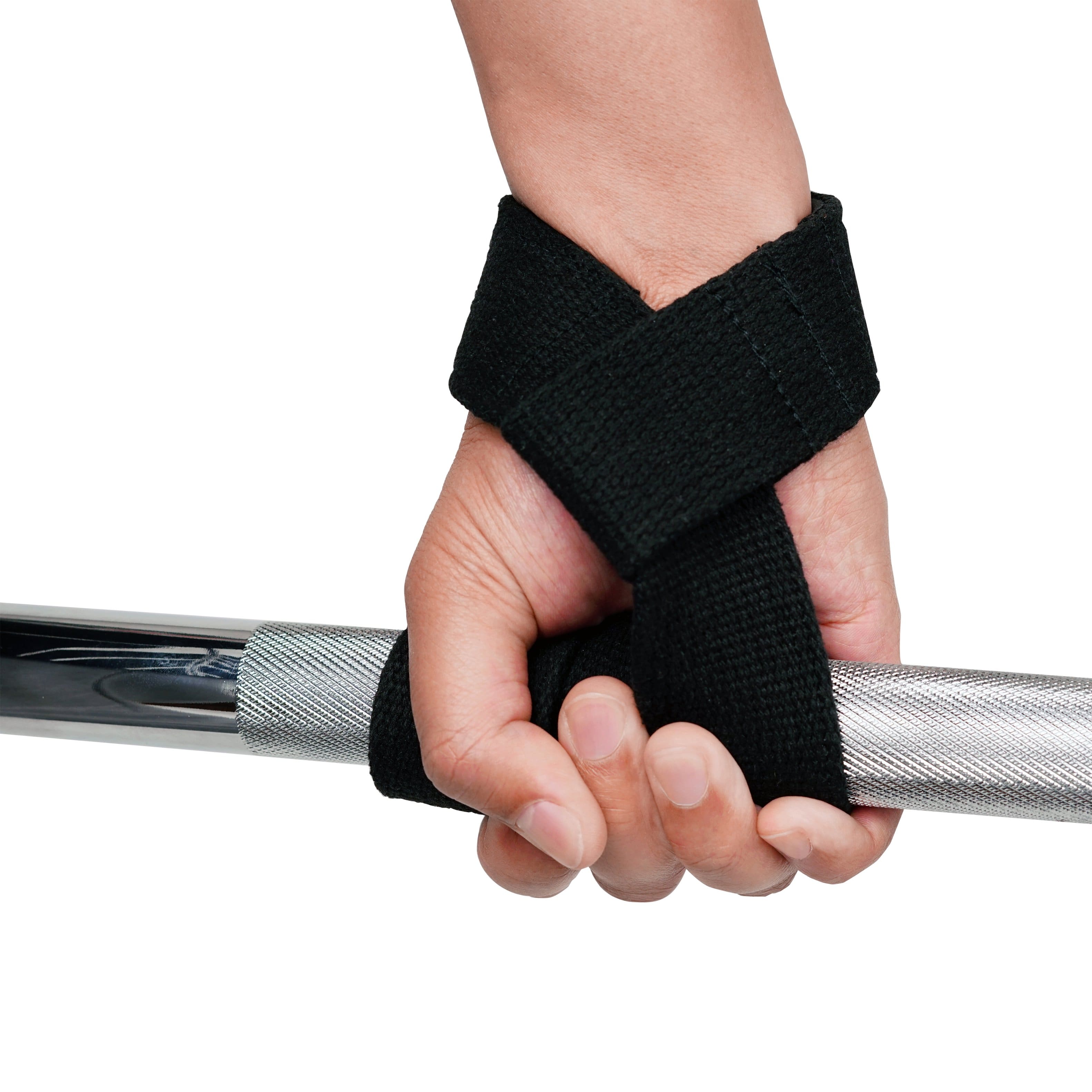 Sunny Health & Fitness - Padded Lifting Straps with Cushioned Wrists (Pair) - Black