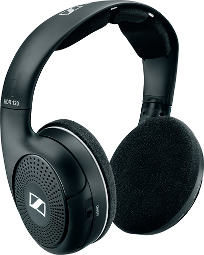 Angle View: Sennheiser - HDR 120 RF Wireless On-Ear Headphones - Black