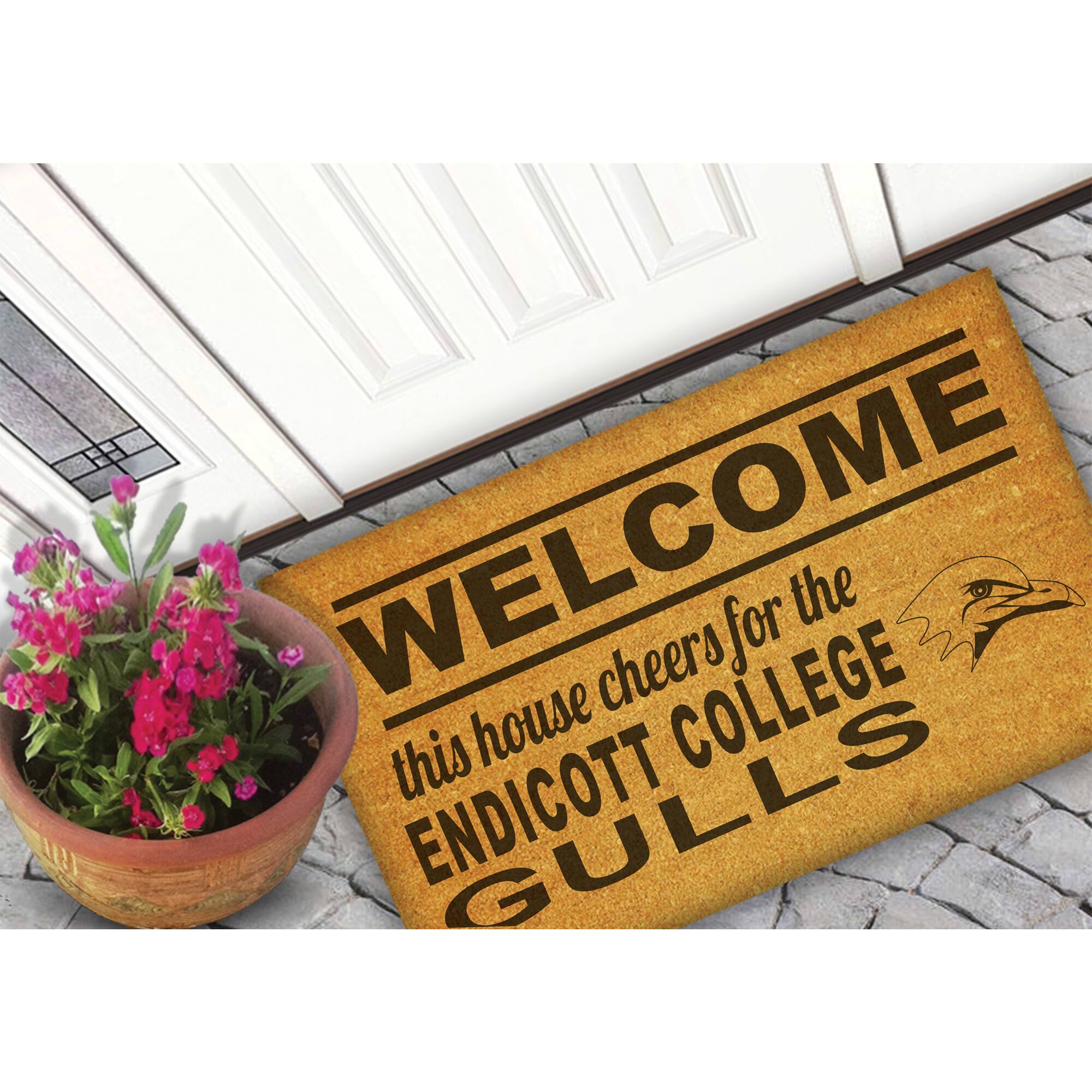WELCOME  
this house cheers for the  
ENDICOTT COLLEGE  
GULLS