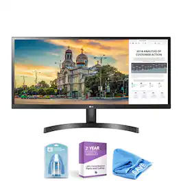 LG - 29 Inch Class 21:9 UltraWide Full HD IPS LED with AMD FreeSync (29" Diagonal) + Cleaning Kit + 2 Year Extende - Monitor