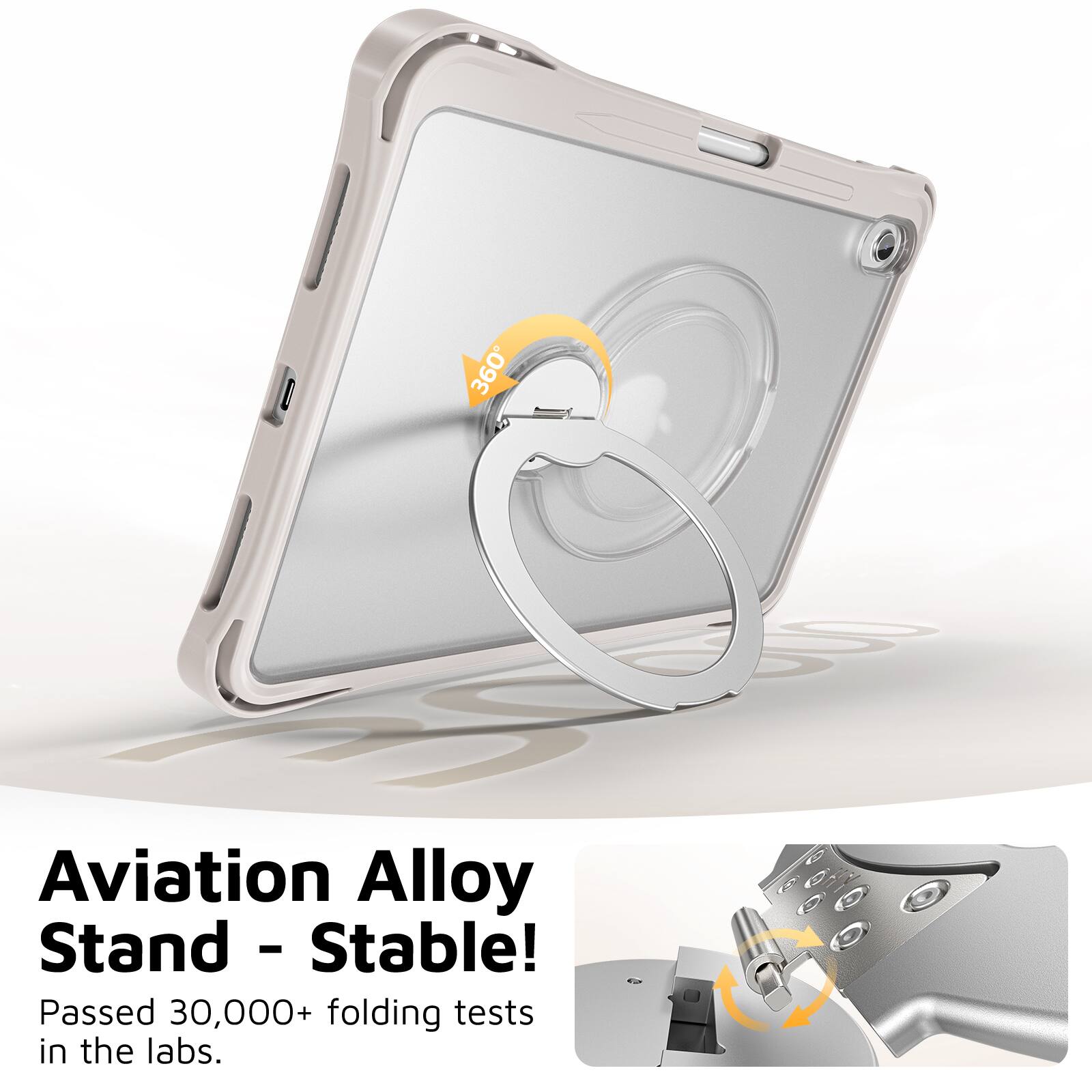 360 Aviation Alloy Stand - Stable!  
Passed 30,000+ folding tests in the labs.